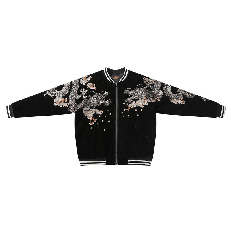 Vestes de coton homme Yokosuka brodé Dragon tatouage style chinois