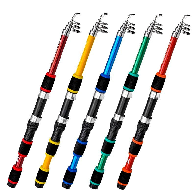 Portable ultra-short pocket short fishing rod suit