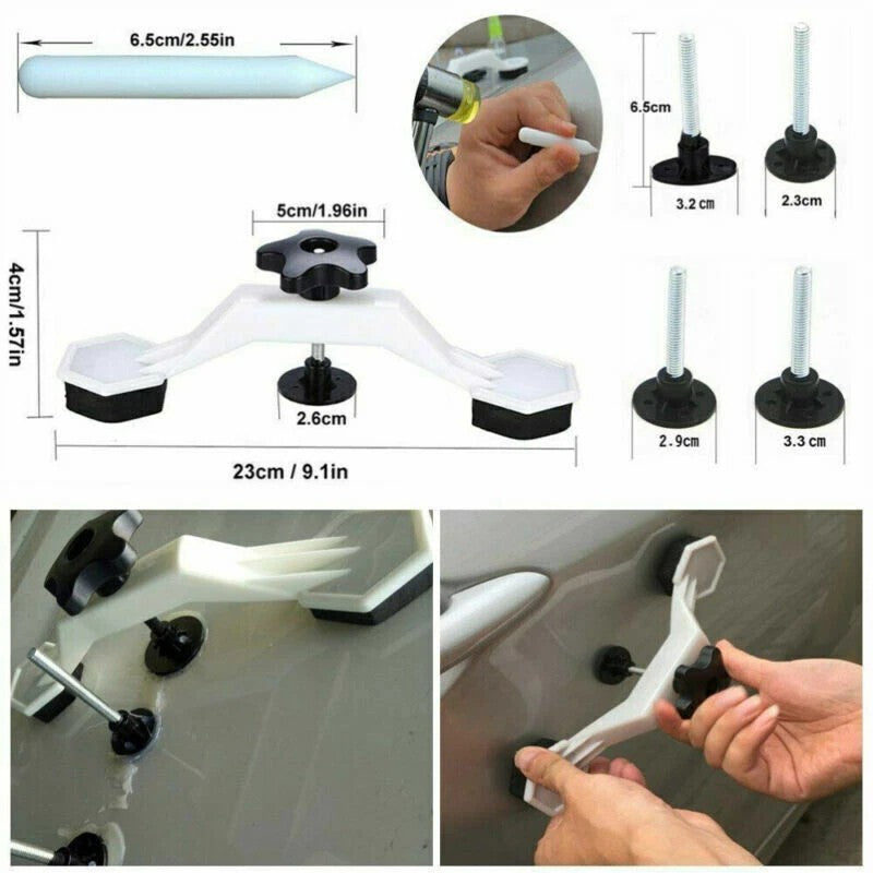 40pcs voiture Peintless Dent Kit de suppression Slide Hammer réparation PDR Glue Gun Puller UK