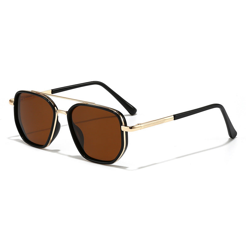 Lunettes de soleil en métal de style Chanel pour hommes