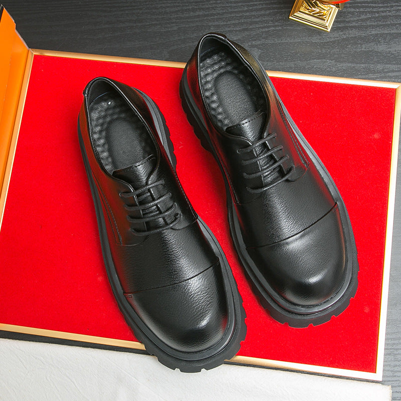 Business Formel Britishstyle Glossy Height augmentation chaussures en cuir