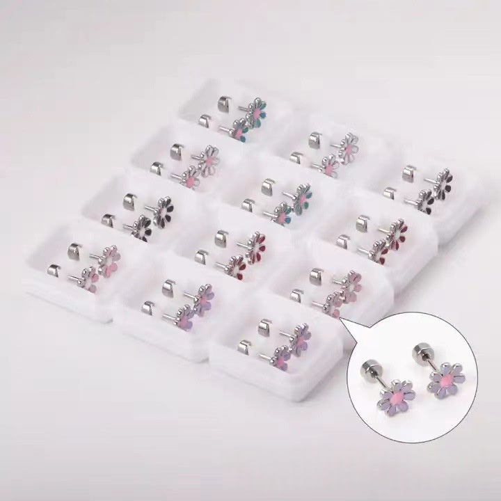 Boucles d'oreilles en acier inoxydable de style européen et américain