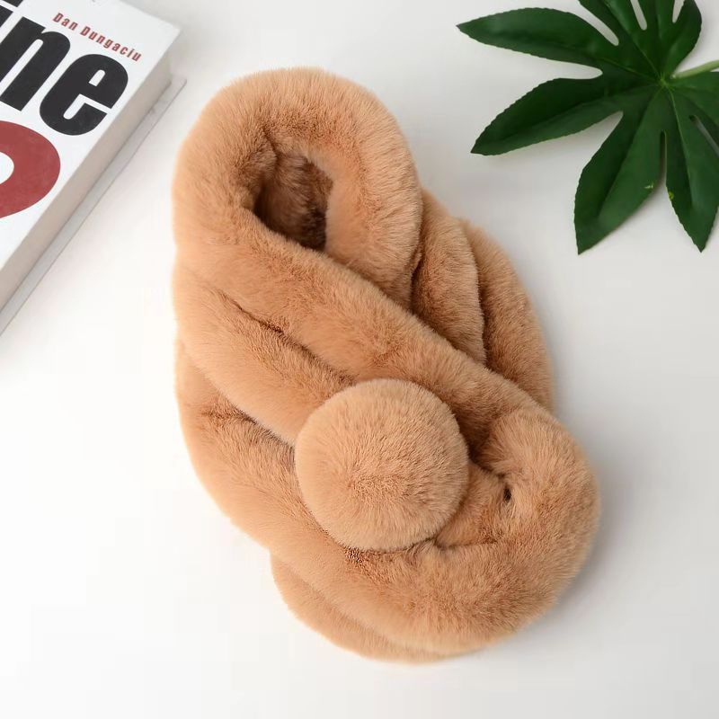 Écharpe de fourrure de lapin Rex pour femmes