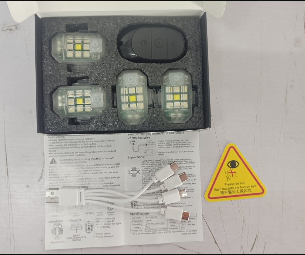 Strobe Light Remote Control Strobe Lampe voiture moto électrique véhicule vélo Modificati