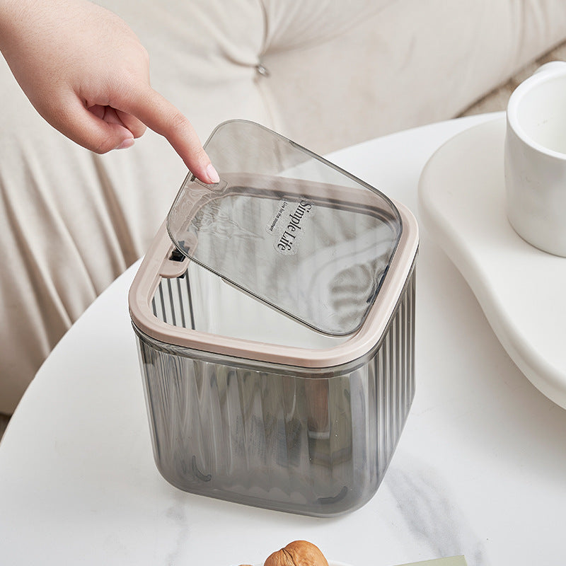 Corbeille de bureau transparente peut Light-Luxury Car Panier de papier