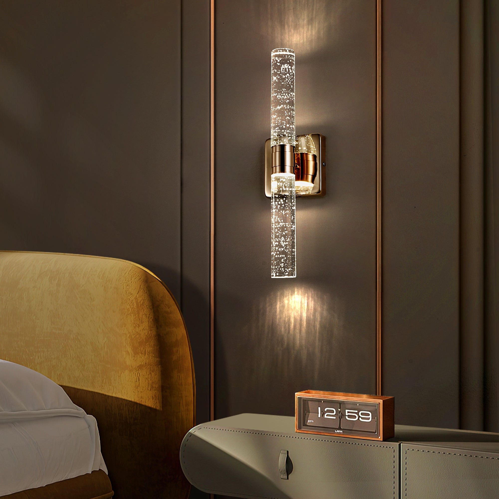 (Même que W1340P225797/L005027-H430-W1G2)17"(H) Lumière murale en cristal contemporain