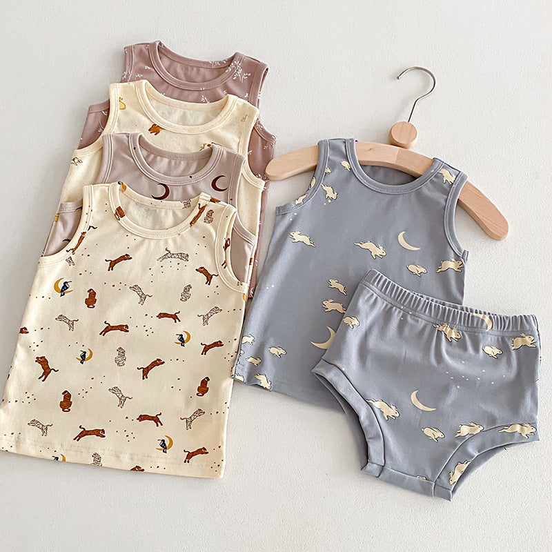 Ensemble de pyjama pour bébé et enfants de style été