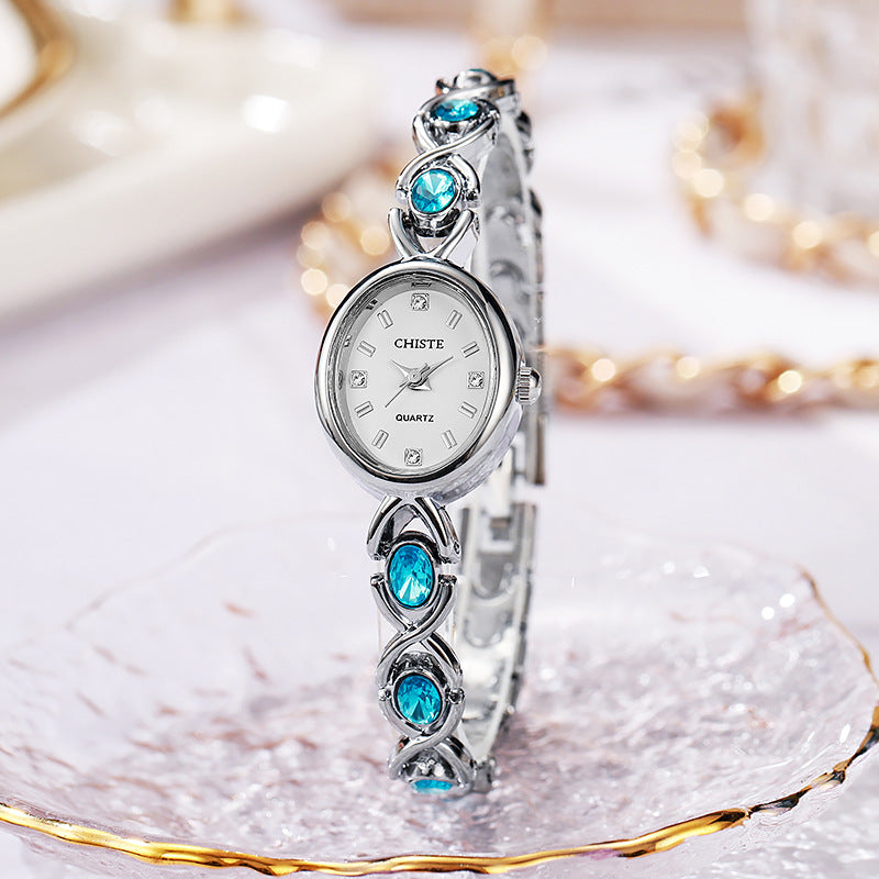 Femmes Couleur Diamant Niche Haute Valeur Apparence Bracelet Montre
