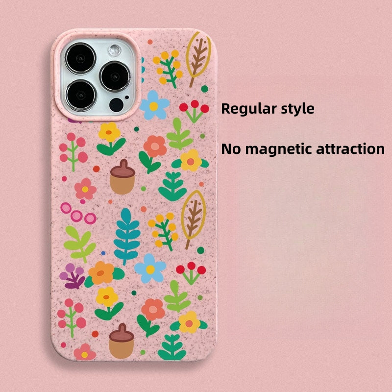 Cas de téléphone magnétique Fleurs et plantes résistant aux gouttes