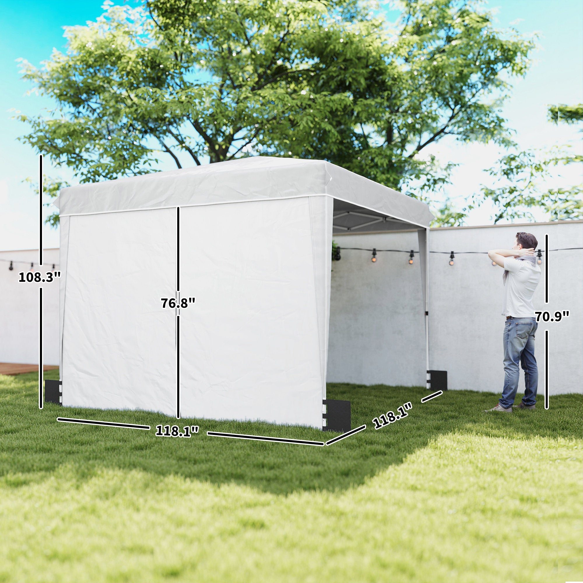 10 x 10 pieds Pop Up Canopy Tente avec parois latérales