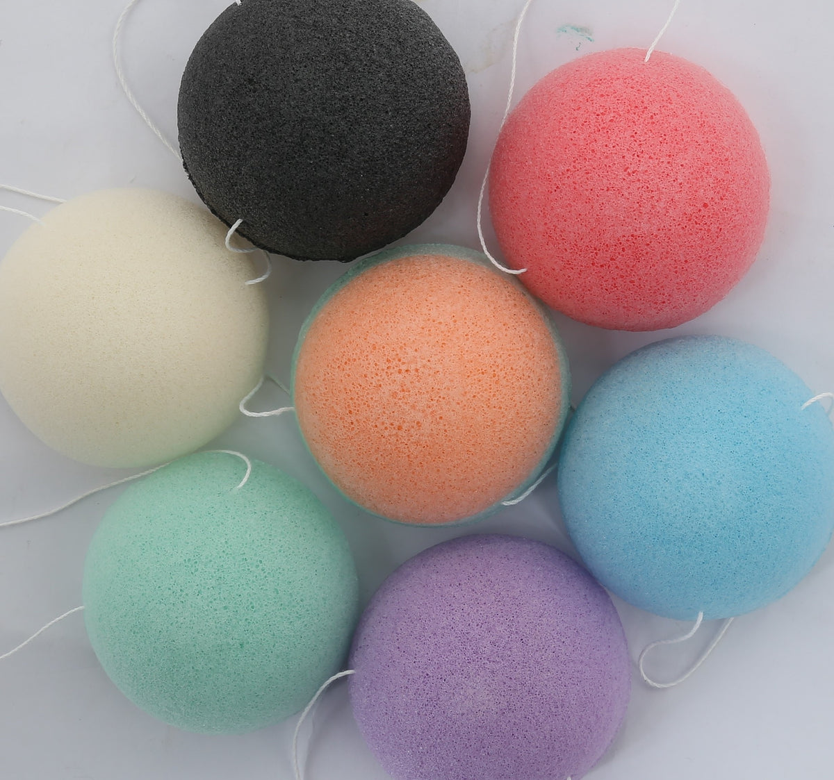 Konjac Face Puff-Spherique Style-Random Couleur-7 * 4CM-1 pièce