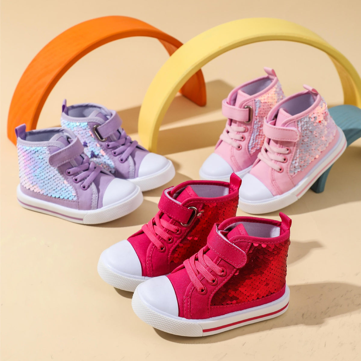 Chaussures en Toile pailletée tendance haut de gamme pour enfants