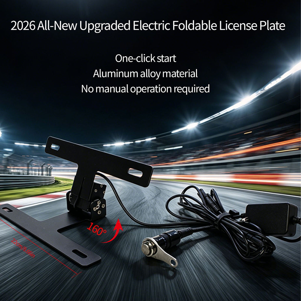 Support de plaque d'immatriculation arrière pliable électrique télécommandé
