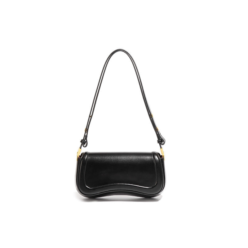 Sac à sous-arms tendance européen et américain rétro fashionable de haute qualité en cuir véritable Hor