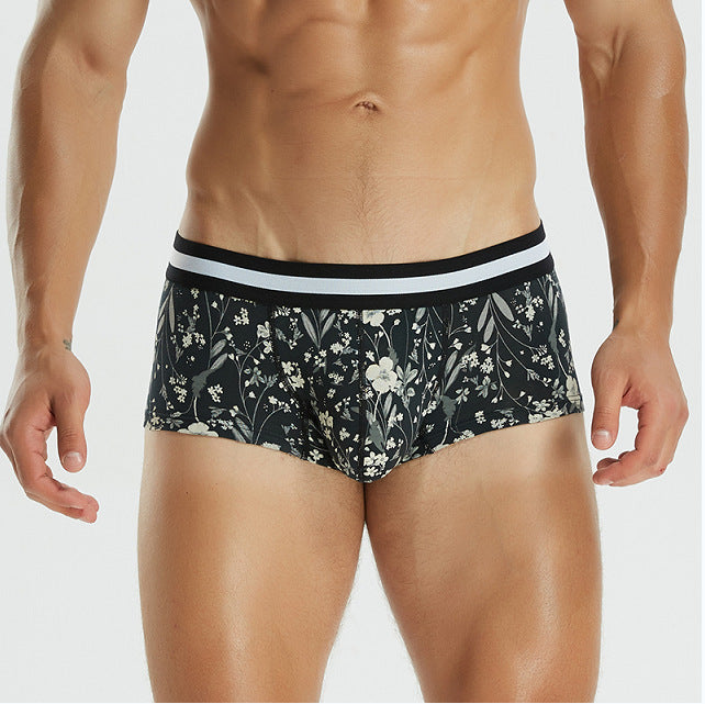Boxer homme couleur coton U convex faible taille Boxer slip