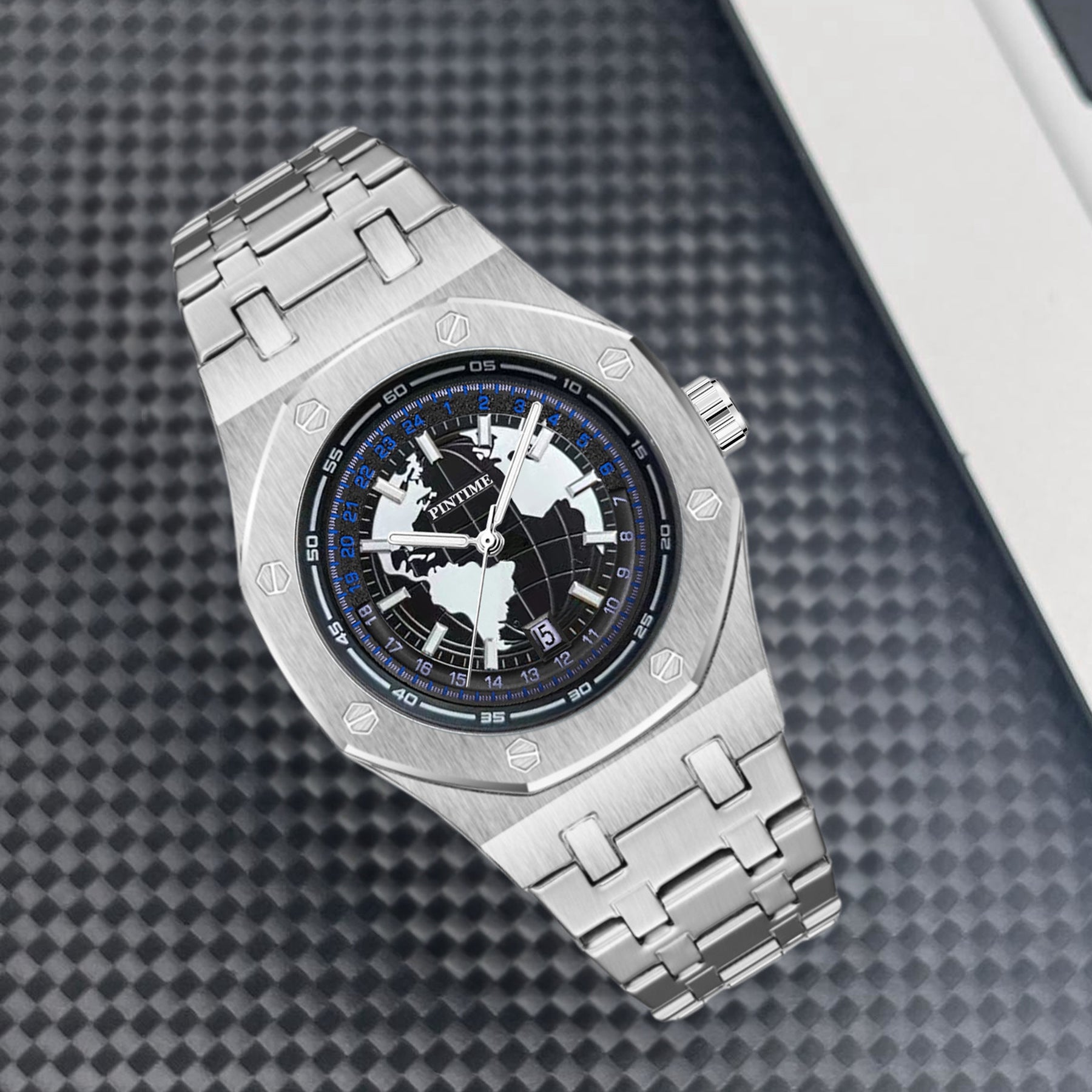 Montres homme imperméable Bracelet en acier lumineux Quartz