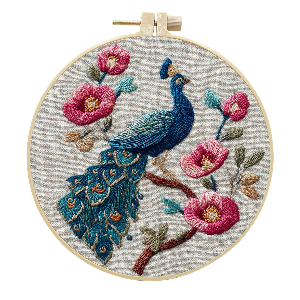 Broderie d'arrivée DIY Peacock Handmade Fabric Craft Kit