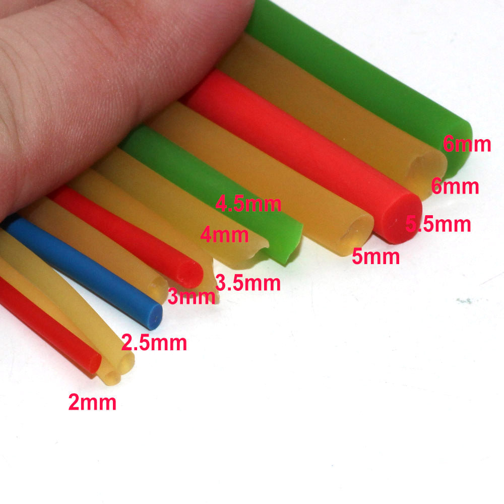 2-8mm Solid Fluorescent Latex haute résilience Jouets Projectiles de pêche Slings Durable Round