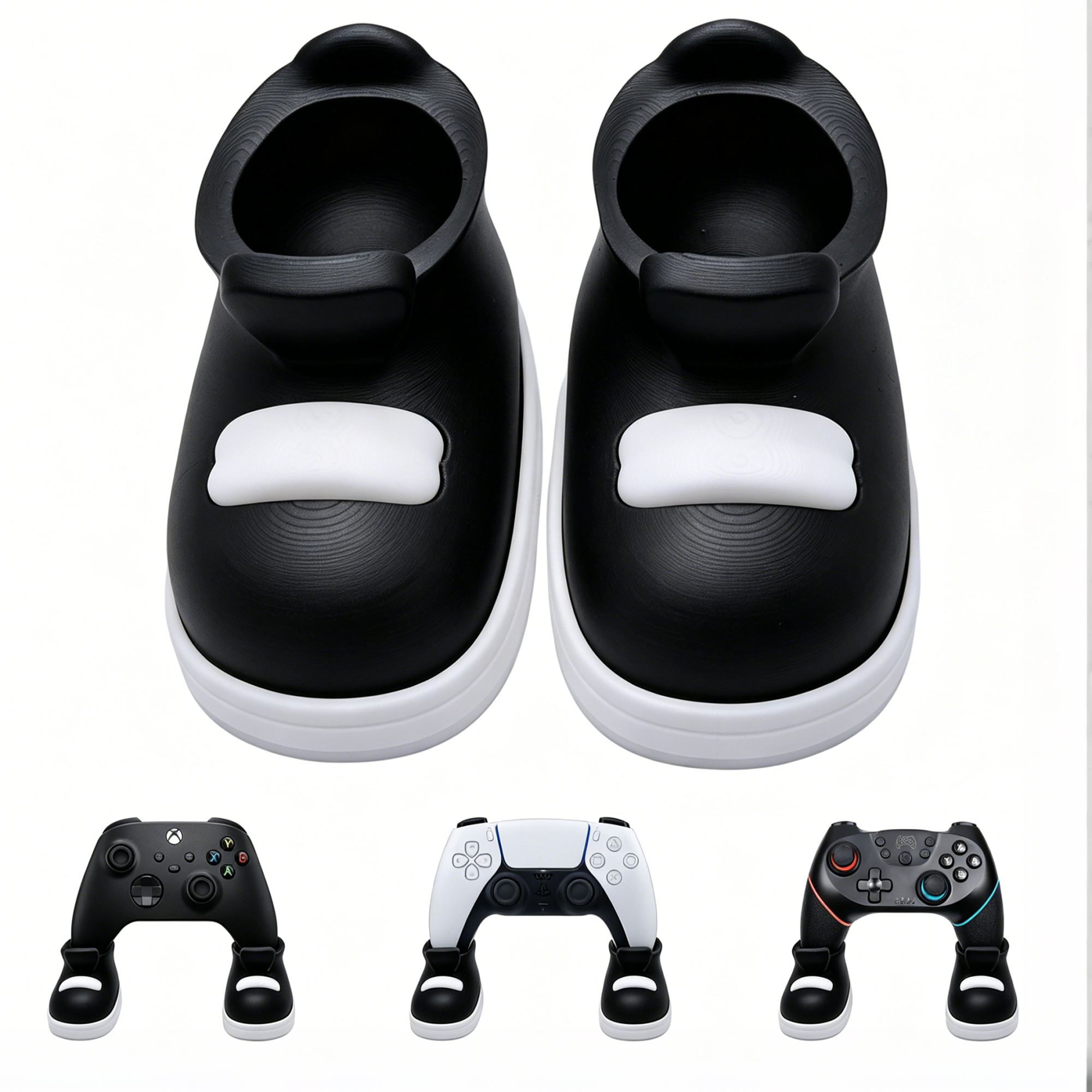 2PCS Support de contrôleur de jeu en forme de chaussures