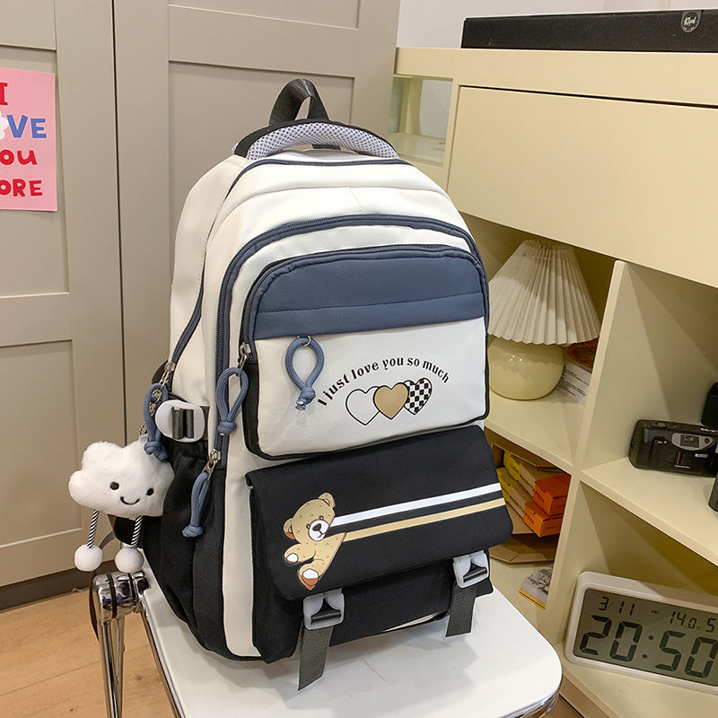 Étudiante Portable Burden Alléviation collège lycée fille grande capacité sac à dos