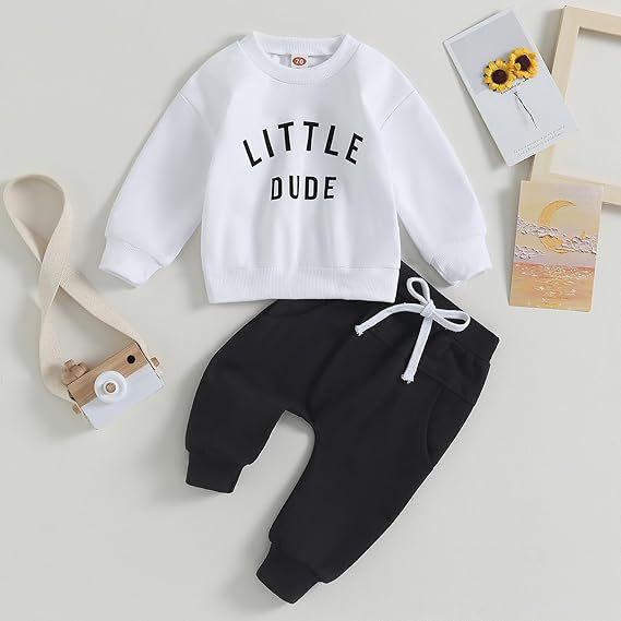 Crew-neck long-sleeve pants and hoodies