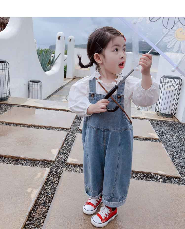 Mignon enfant Denim Suspender Pantalons Automne
