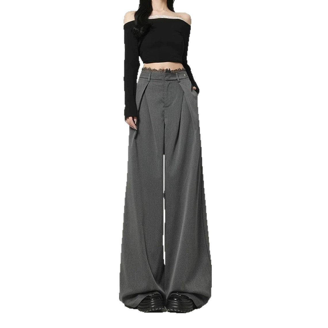 Pantalon perdu et élégant