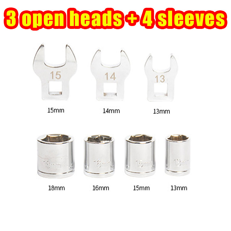3 Têtes d'ouverture et 4 manches. Outil spécial pour poulies de ceinture. Clé à courroie réglable pour A