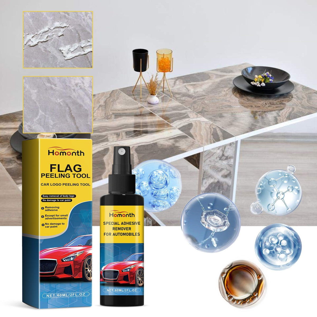 HOMONTH Automotive Sticker Residue Deleter Liquide