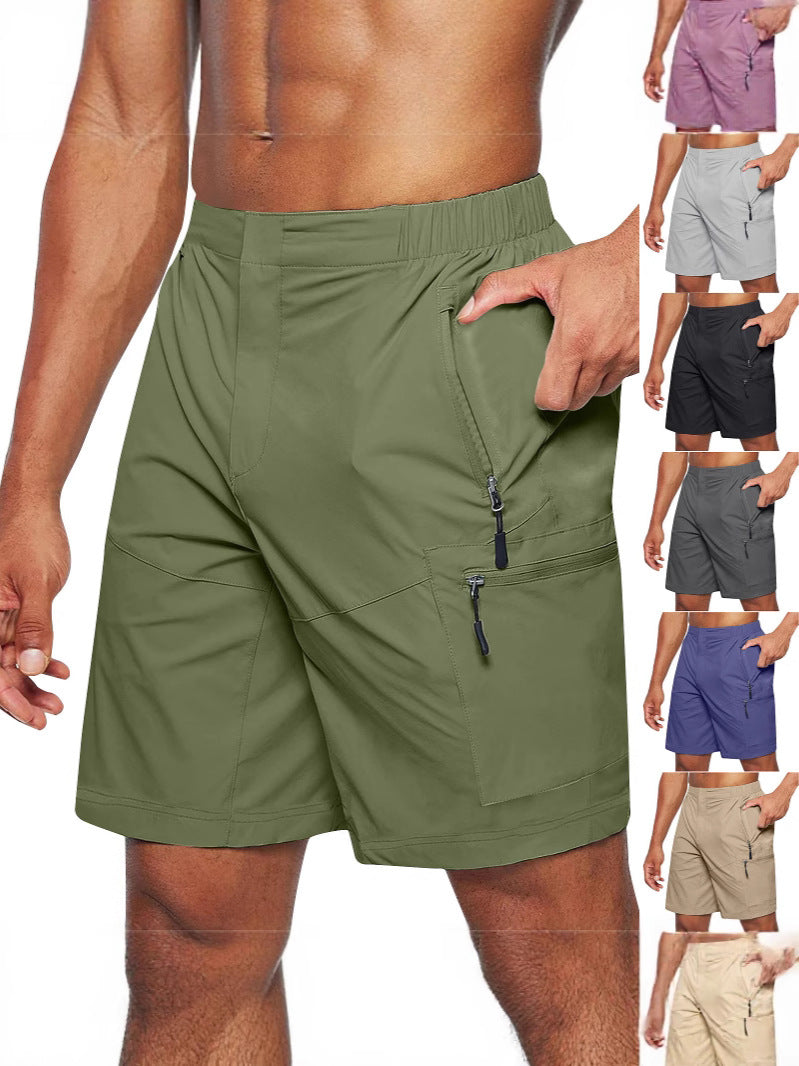 Shorts de fret pour hommes Shorts à fermeture éclair de grande taille Pantalon de poche multi-flap Téléphone mobile Chaussures pour hommes