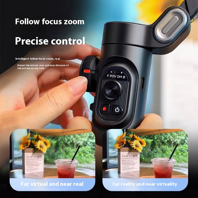 Selfie Trois axes Anti-shake Tripod main tête stabilisateur téléphone mobile