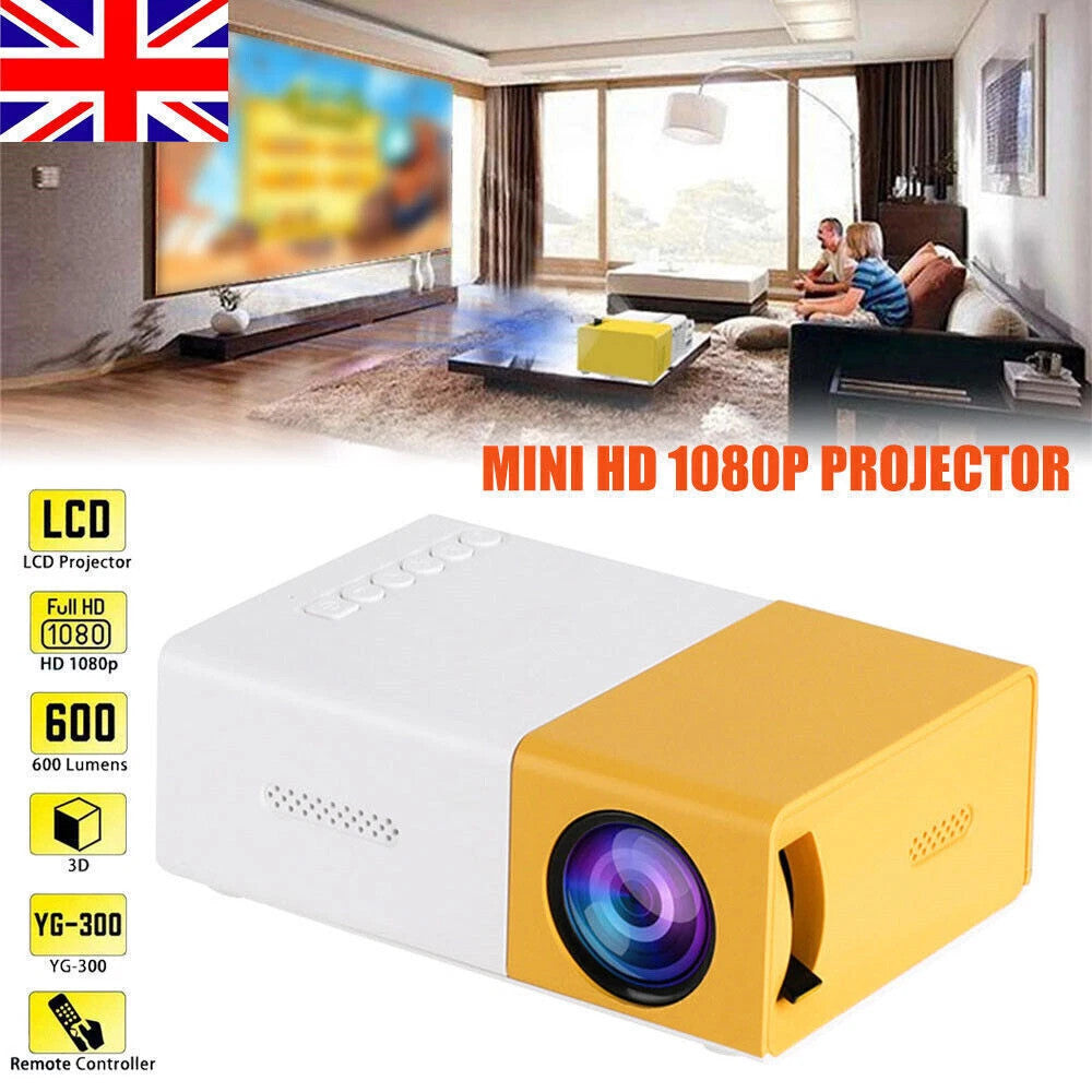 Projecteur portable 1080P LED Mini Accueil Cinéma Film Projecteur Multimédia