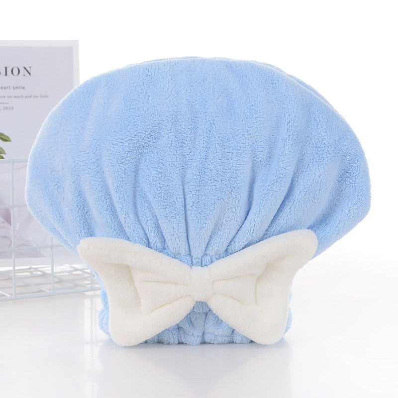 Bow-Blue-1 Hair Drying Cap