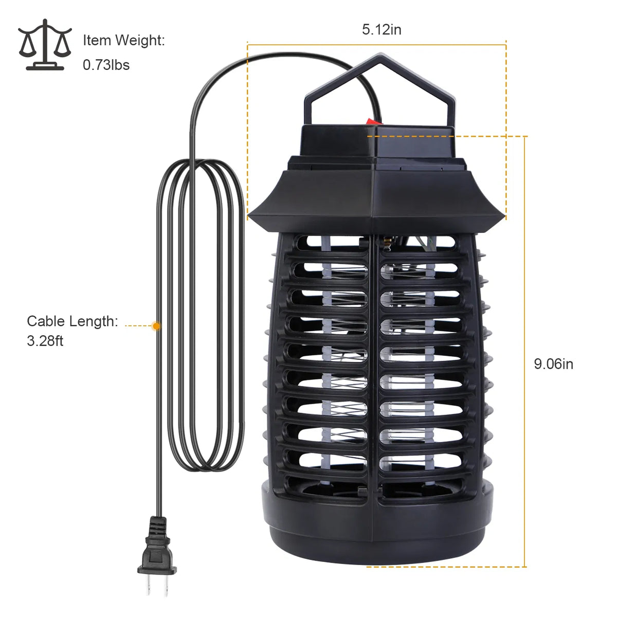 Bug Zapper Électrique de la lampe de tueur de Mosquito Insect Killer Peste légère Peste de mouche Harm