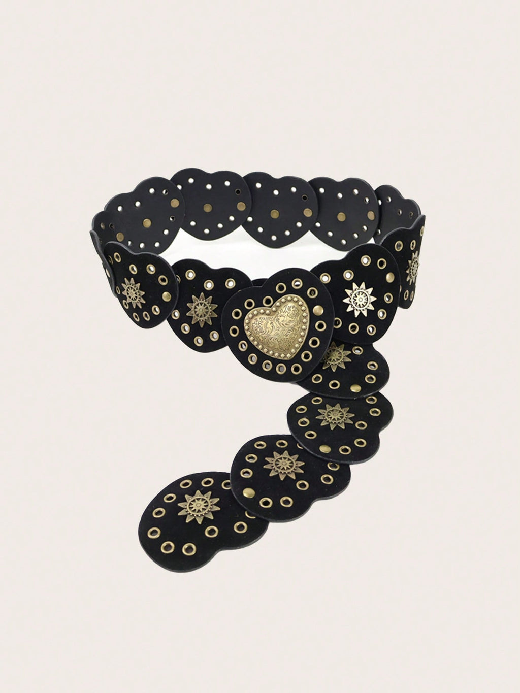 Ceinture en forme de coeur brillant