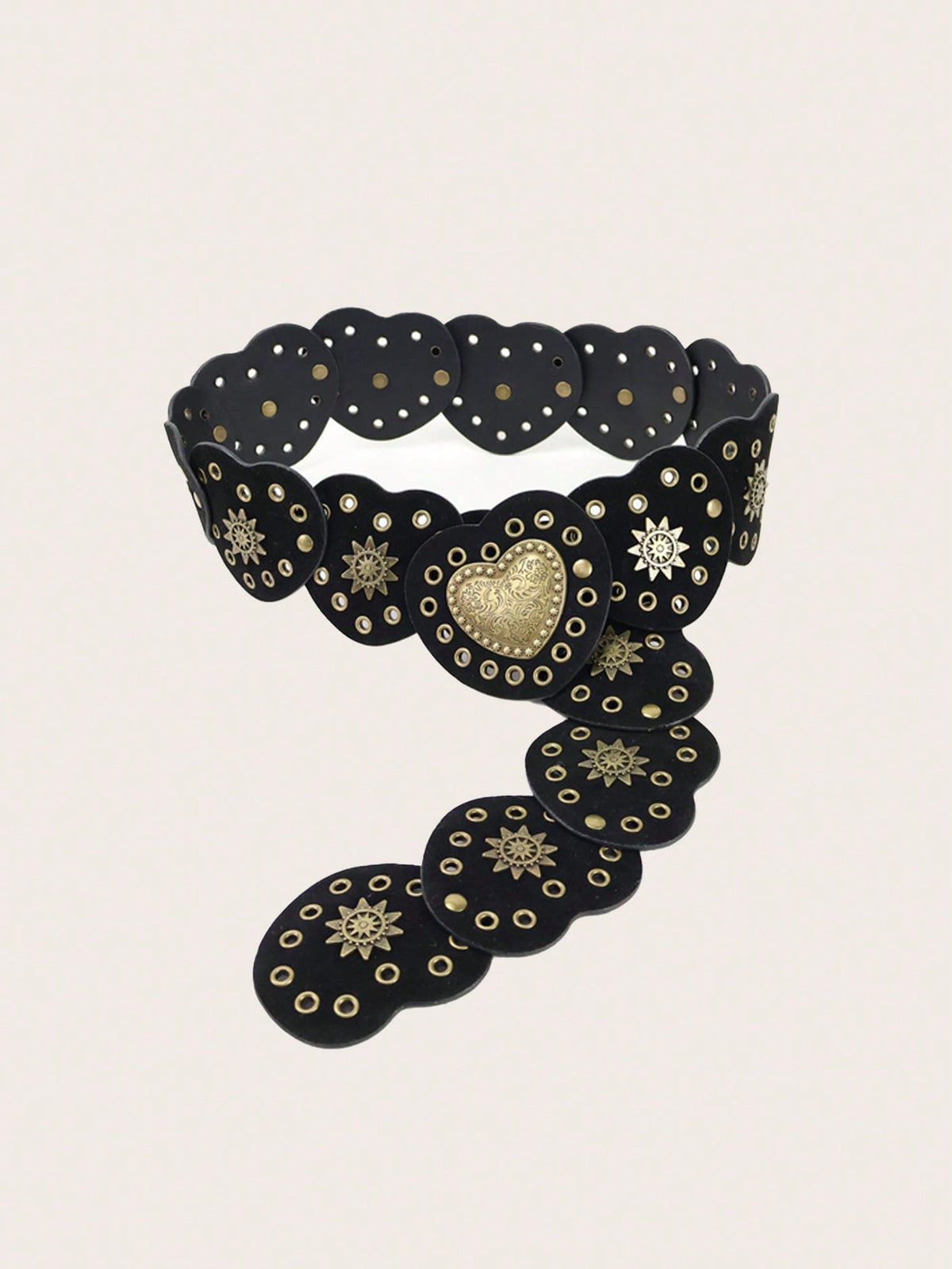 Ceinture en forme de coeur brillant