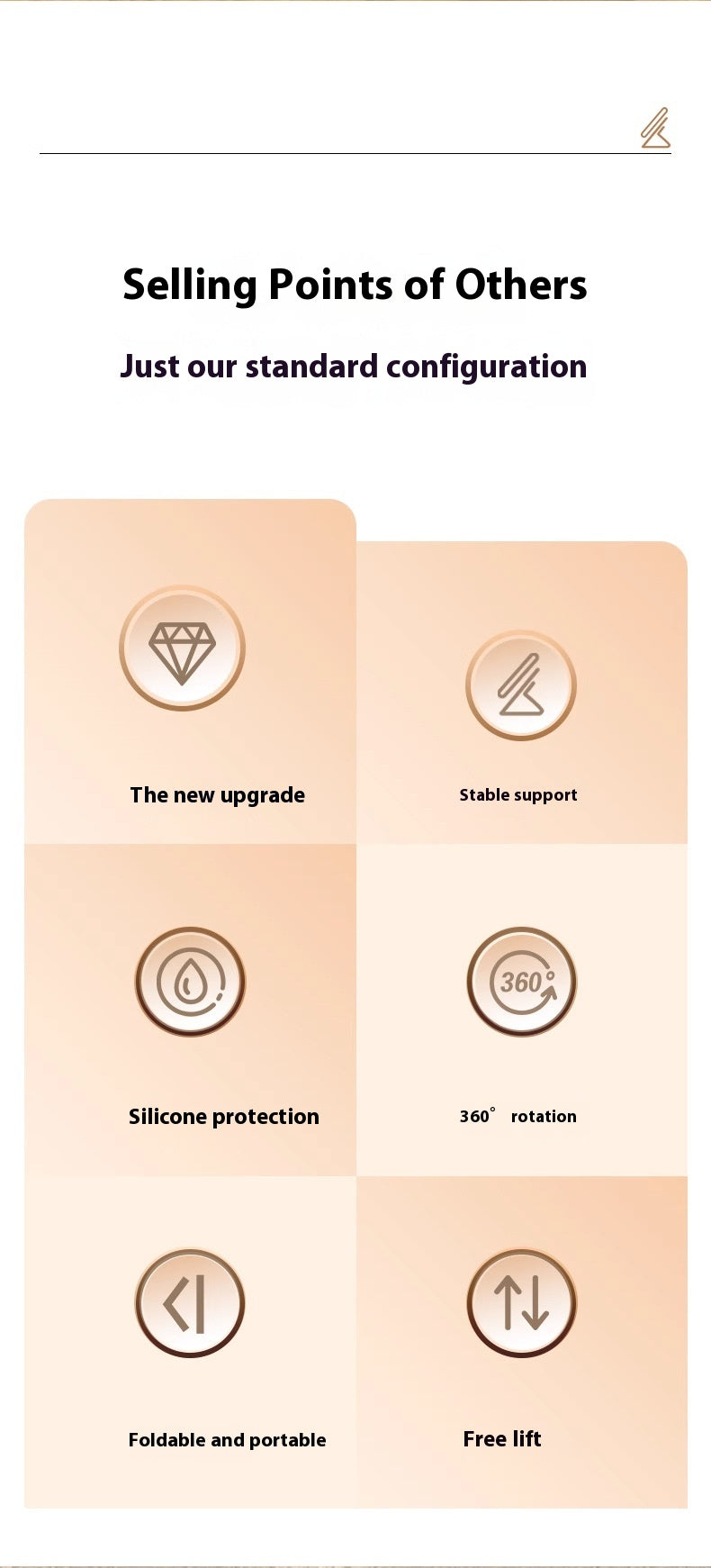 Support mobile rotatif en alliage d'aluminium