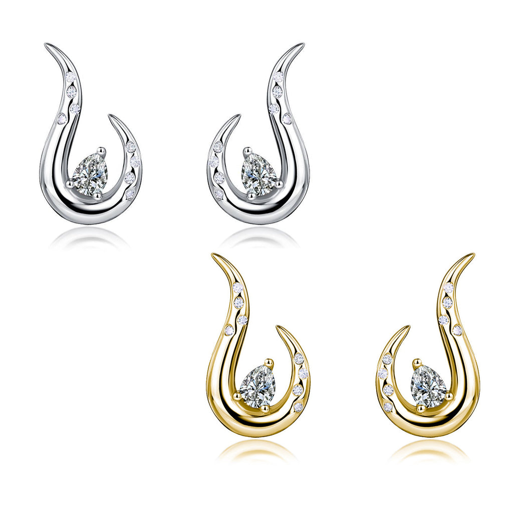 S925 Boucles d'oreilles de largage en argent sterling