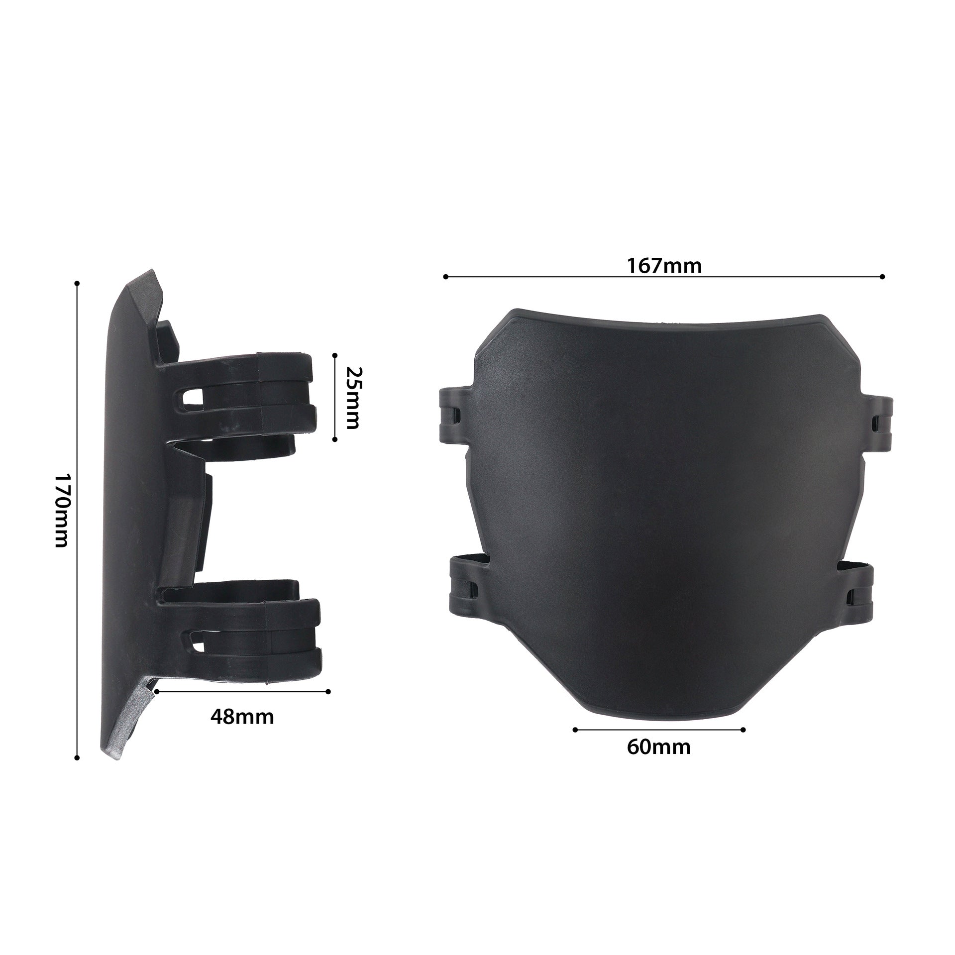 Plaque d'immatriculation avant modifiée de moto pare-brise imperméable