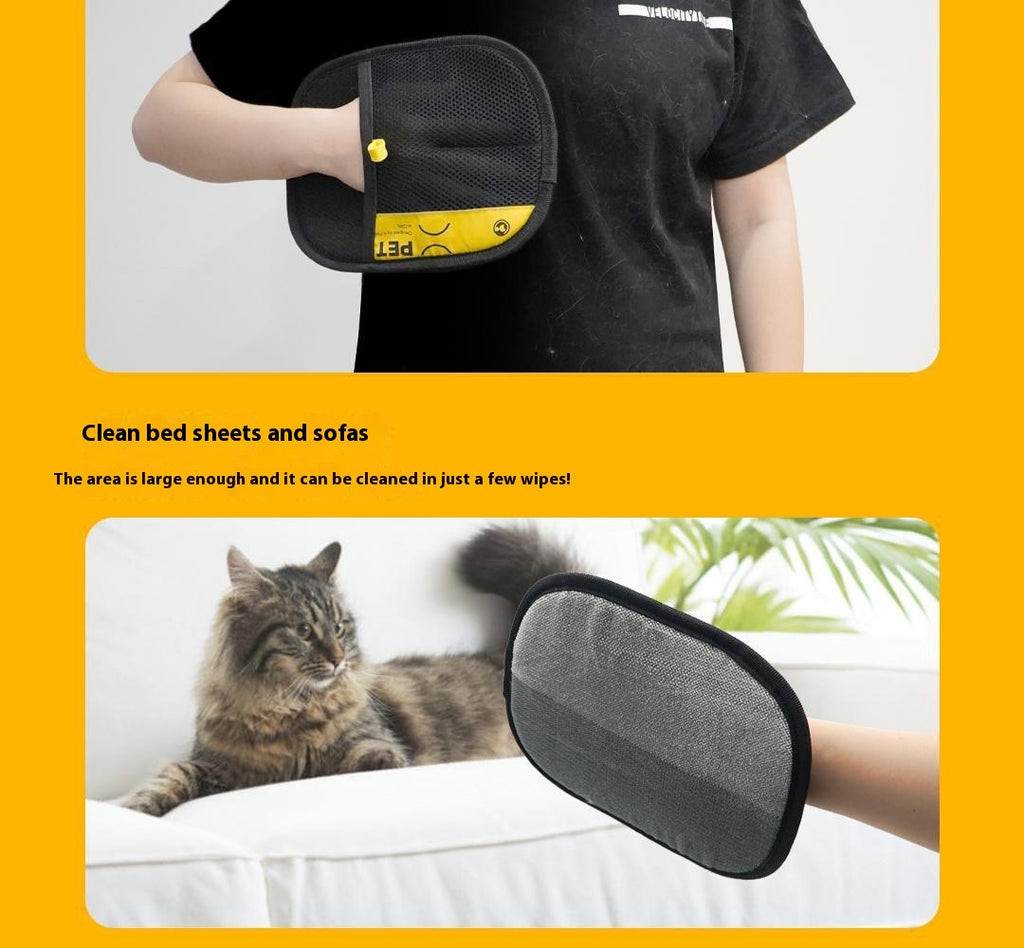 Gants portatifs pour enlever les cheveux chez les animaux domestiques