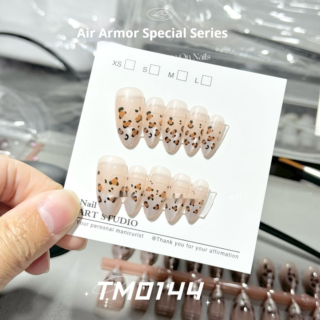 Fingertip Leopard Imprimer Anglais Style Tempérament Porter Armor