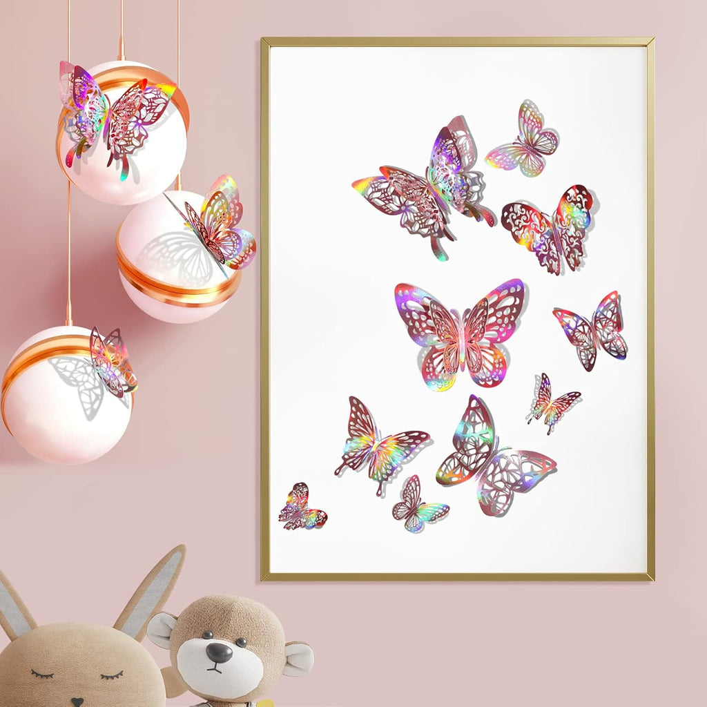 Décor mural 3D papillon 60 PCS
