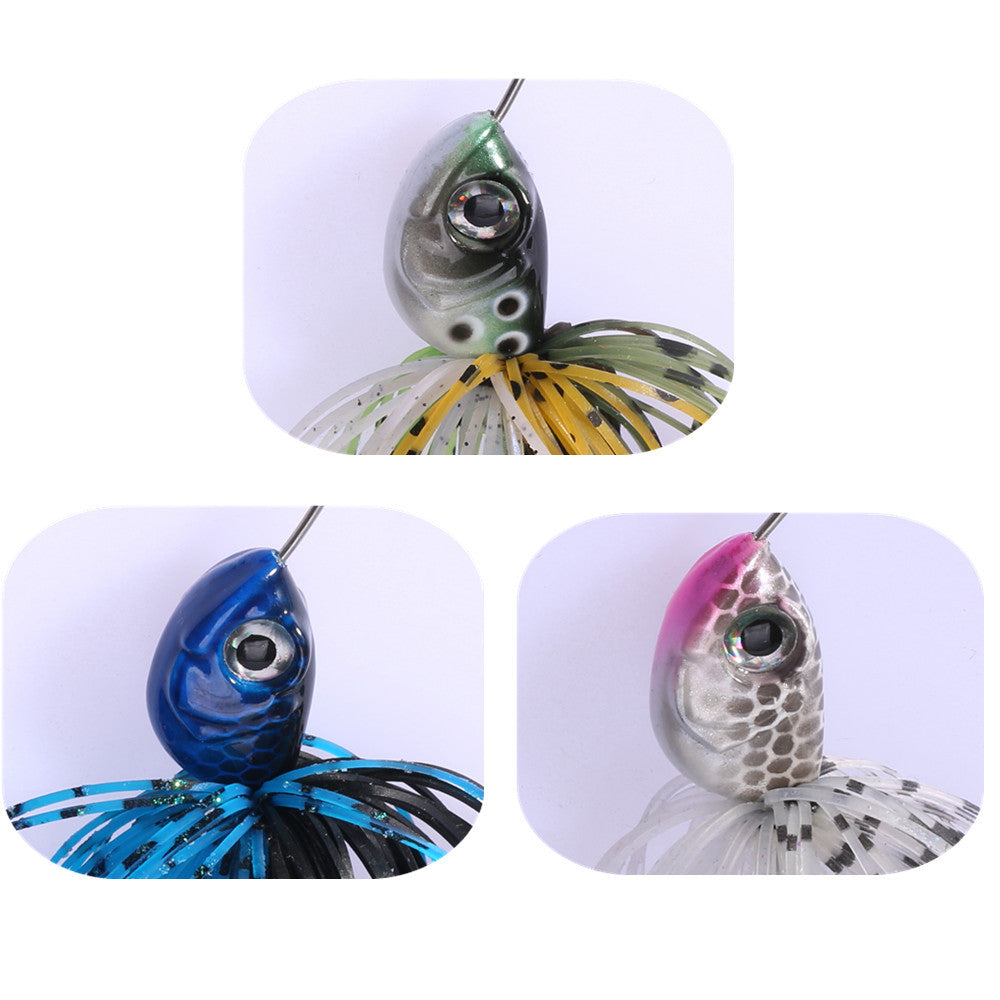 Paillettes composites rotatives Beard Guy SPINNER BAIT Lure Bait Tracteur de surface d'eau Basse Hoo
