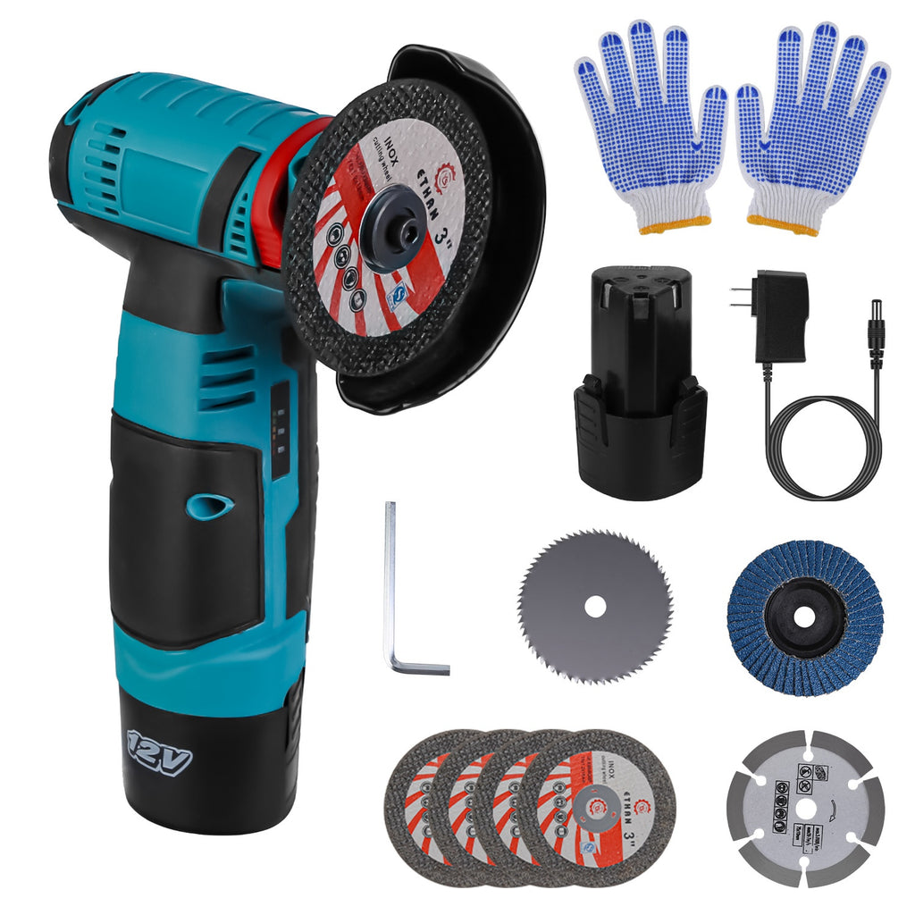 1Set 12V Mini gouttière à angle sans fil polissage à la main de la machine de broyage sans fil gouttière