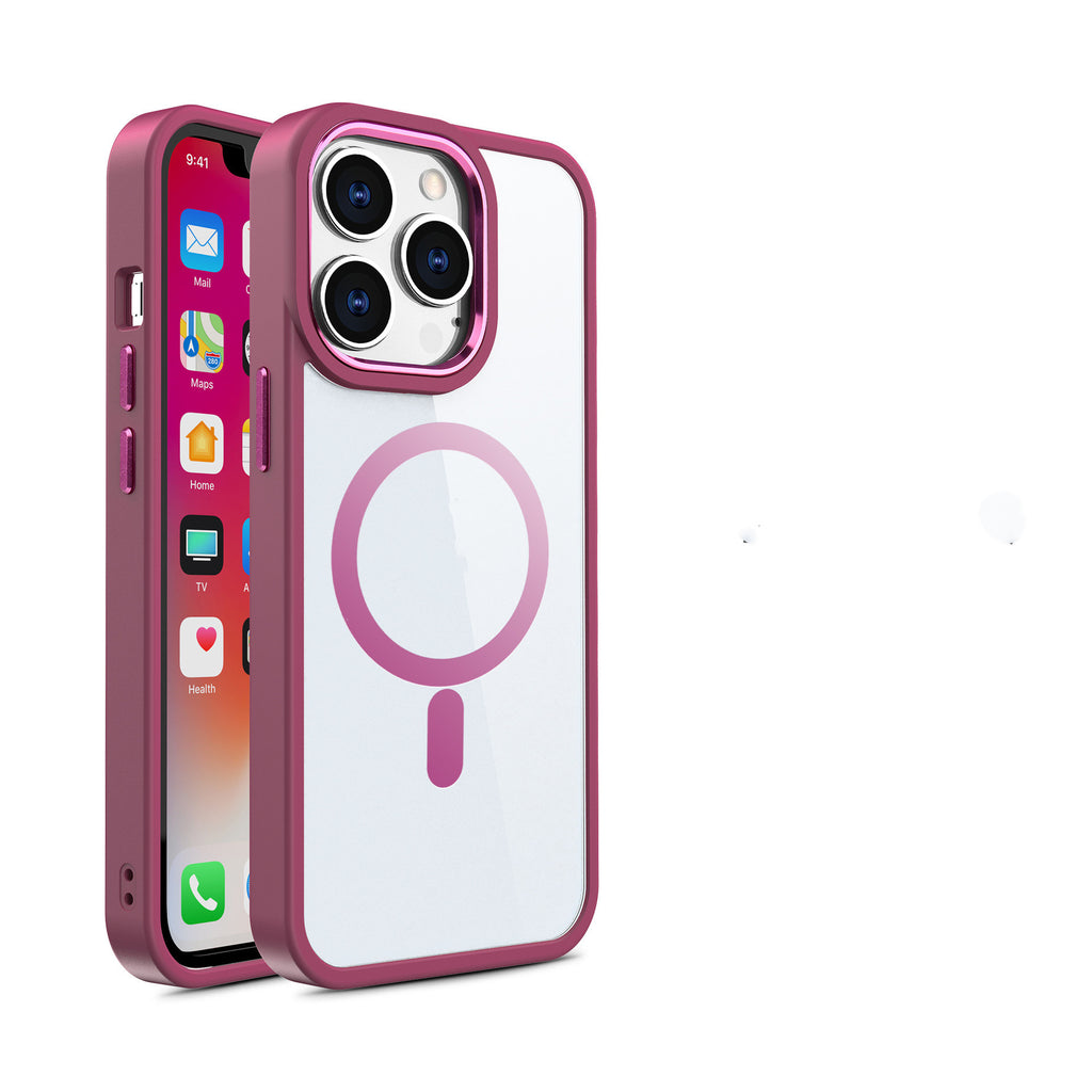 Boîtier magnétique Étui de protection pour téléphone transparent