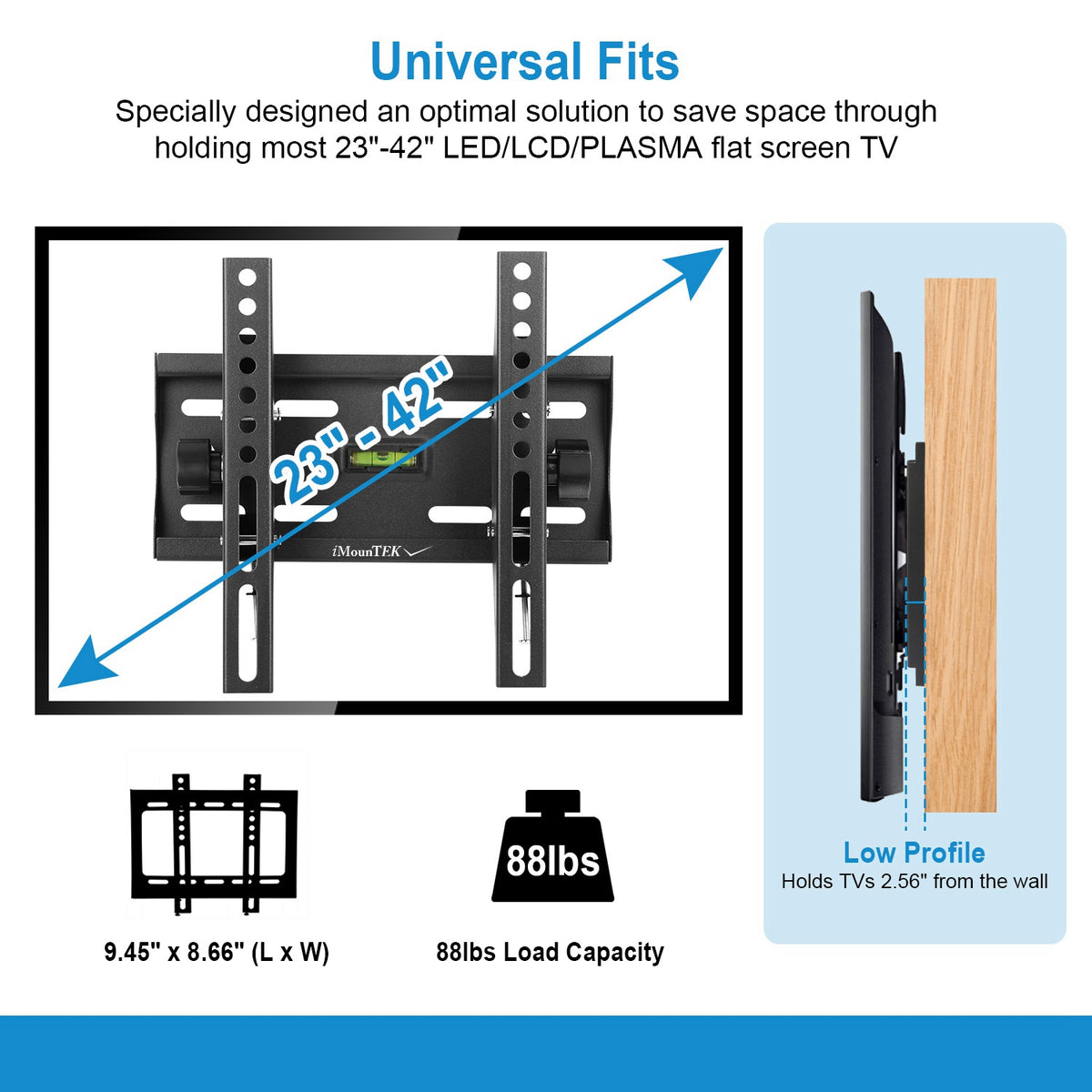 1Pc TV Wall Mount Tilt Bracket for 23-42in LED LCD PLASMA Flat TV VESA 200x200mm