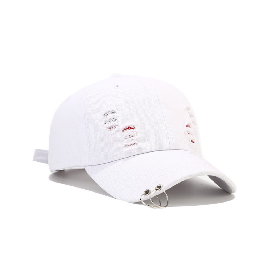 Casquettes de baseball décoratives pour hommes et femmes dentées métal ronde