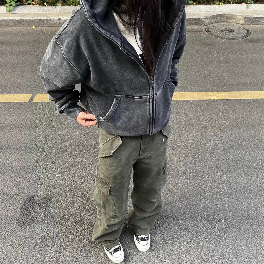 Veste de sweat à capuche à capuche à dos de boucle