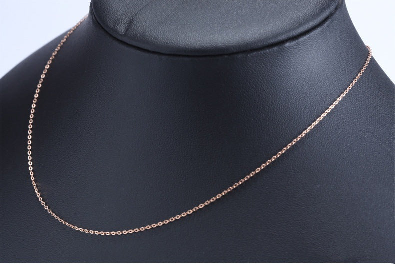 Collier pendentif en pierre gemme couleur Tourmaline rouge style coréen