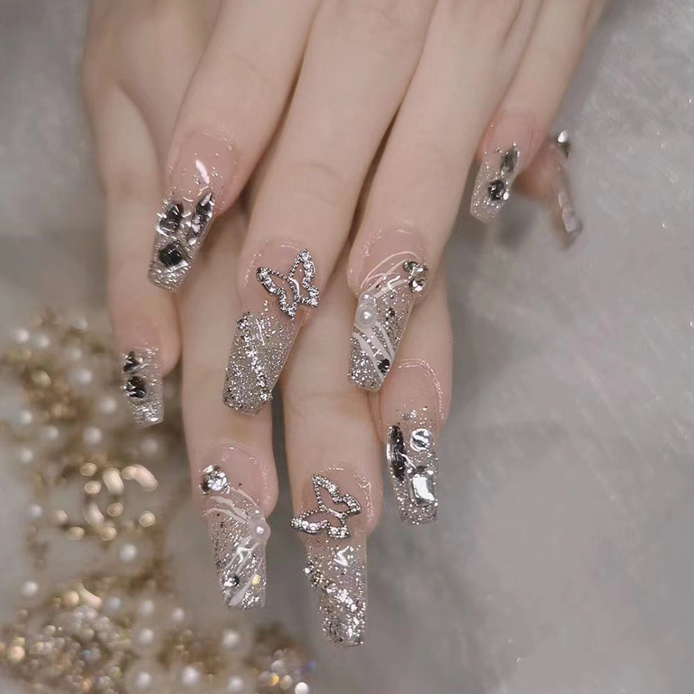 24 pièces de poudre à paillettes en forme de cercueil de style long Français